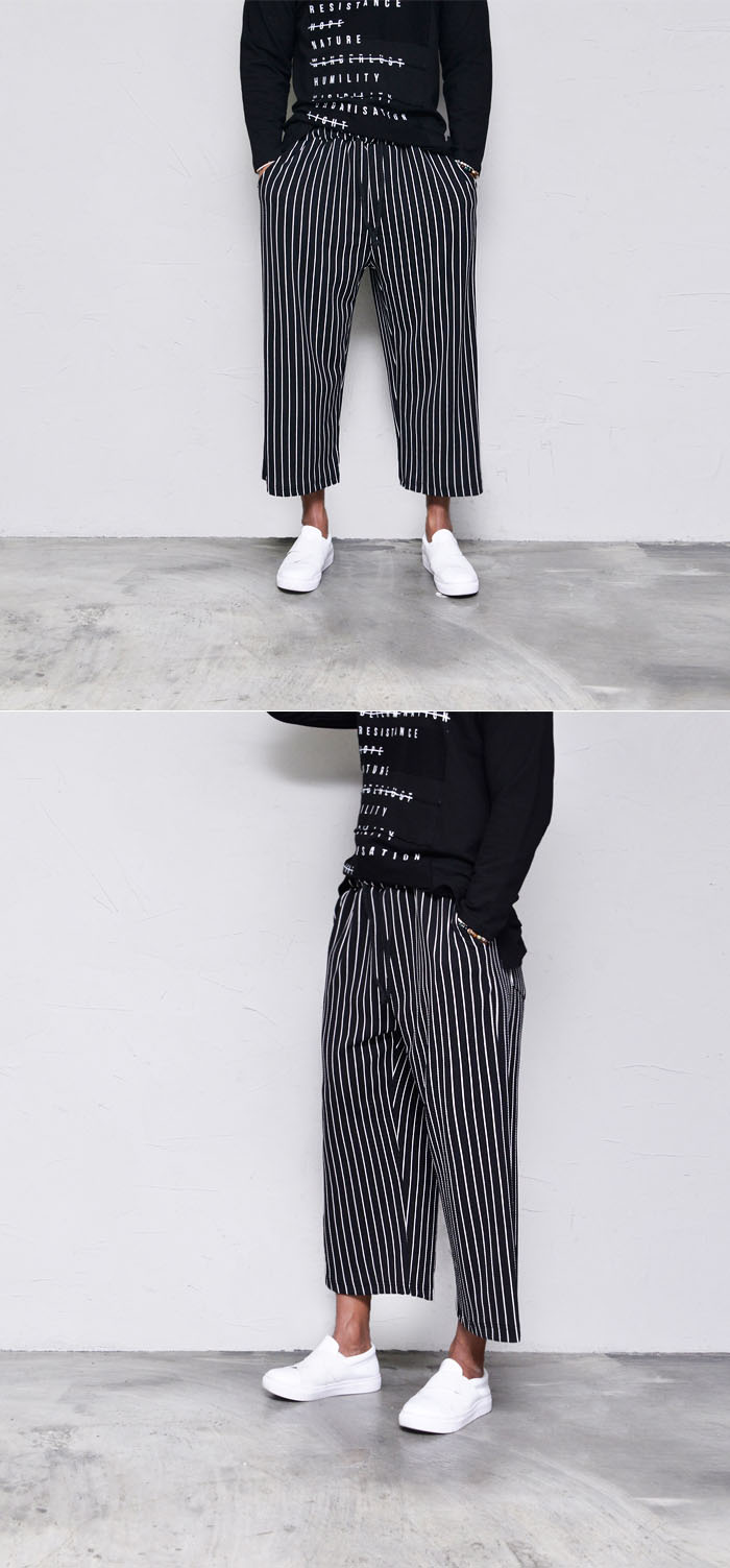 striped baggy trousers